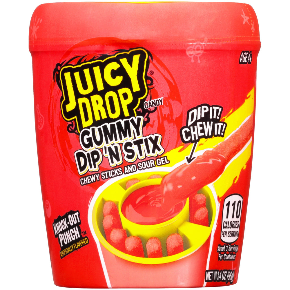Juicy Drop Dip N Stix Knock-Out Punch · Gomitas · 96 g · bote