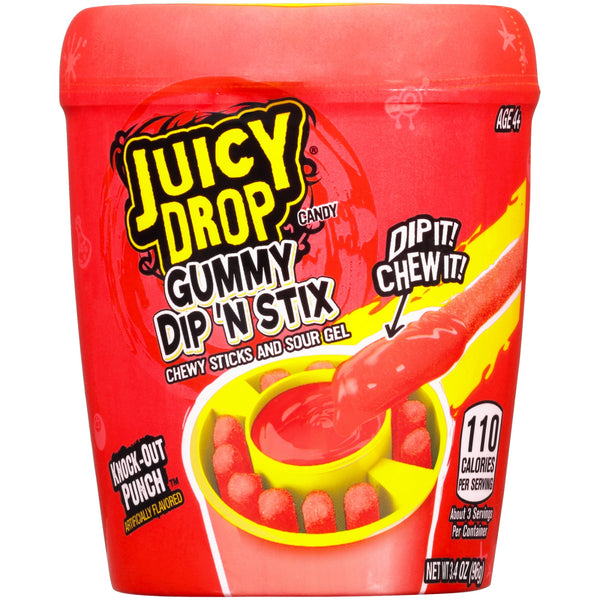 Juicy Drop Dip N Stix Knock-Out Punch · Gomitas · 96 g · bote