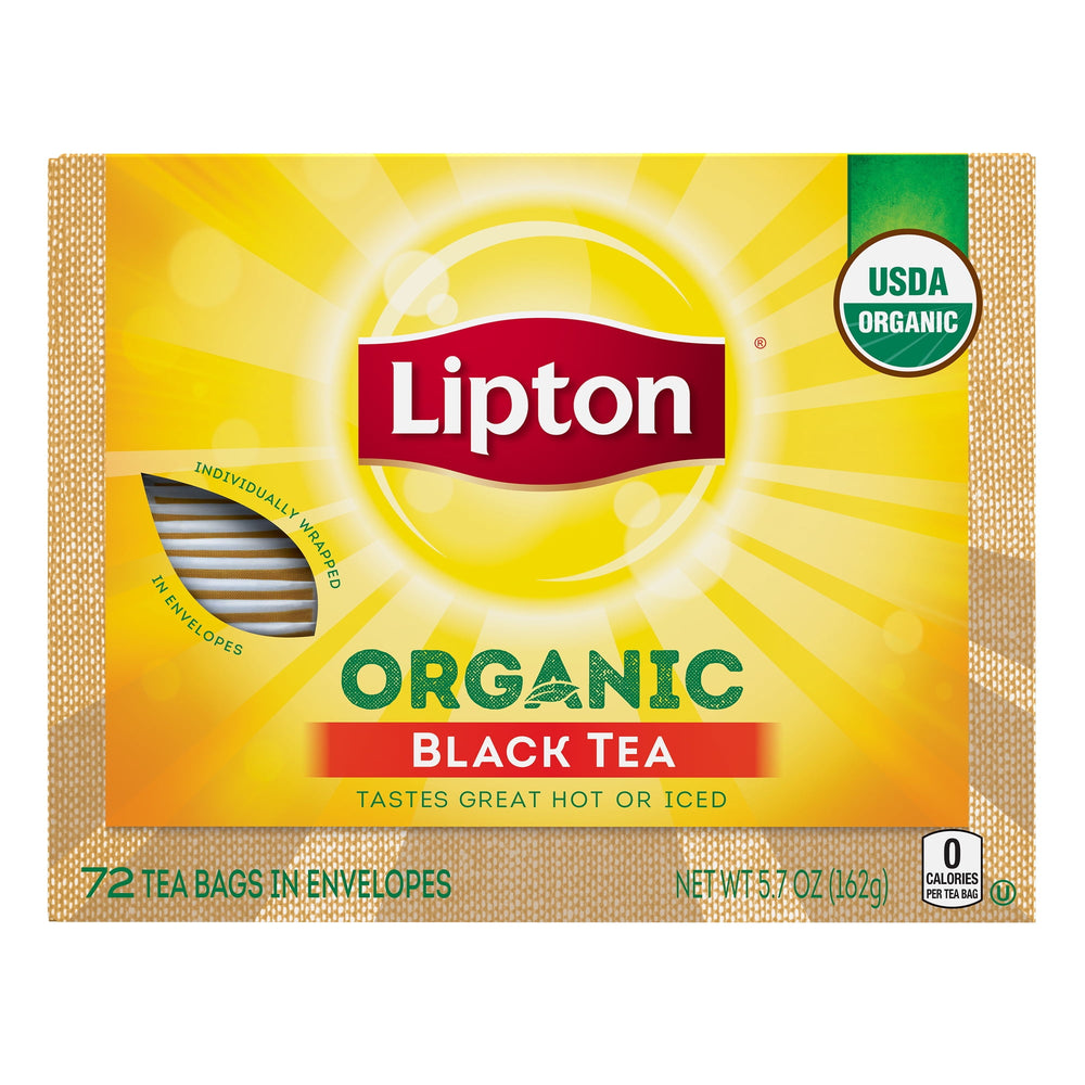 Lipton Organic Black Tea Can Help Support a Healthy Heart · Té · 72 pzas