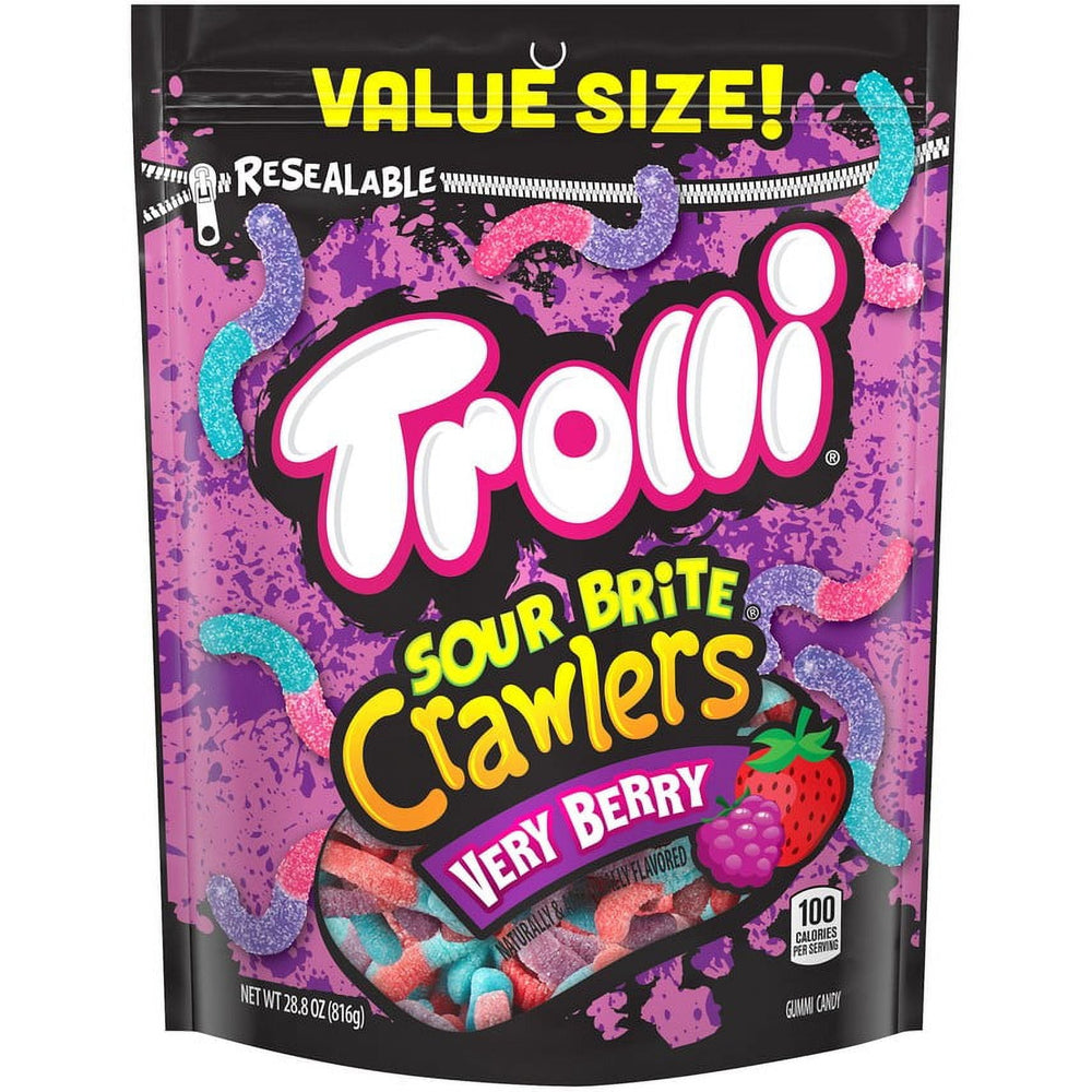 Trolli Sour Brite Crawlers Very Berry · Gomitas · 816 g · bolsa