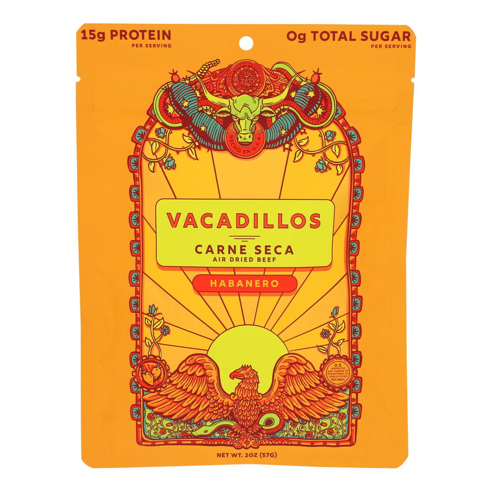 Vacadillos Air Dried Beef Habanero Carne Seca · Carne seca