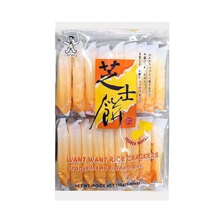 Want Want Senbei Cheese Rice 108 Gm · Galletas saladas