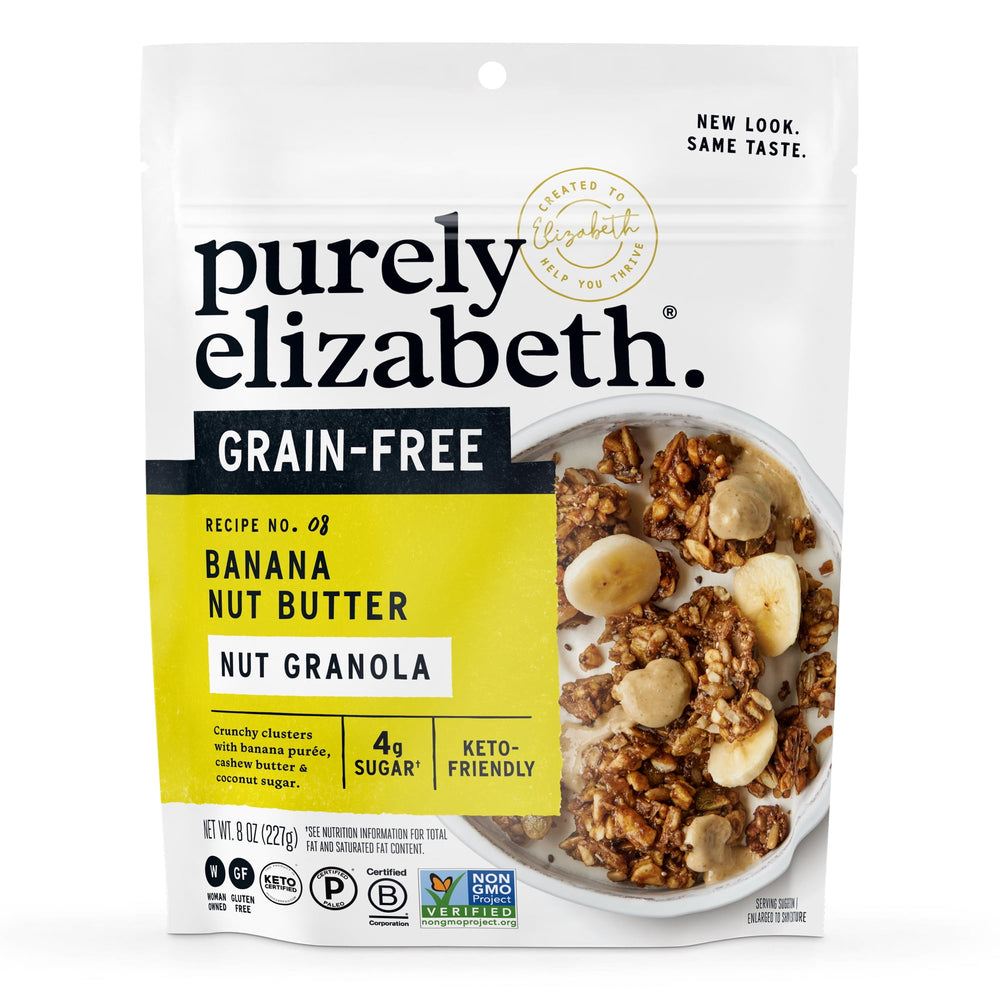 Purely Elizabeth Grain-Free Nut Banana Nut Butter · Granola · 227 g · bolsa