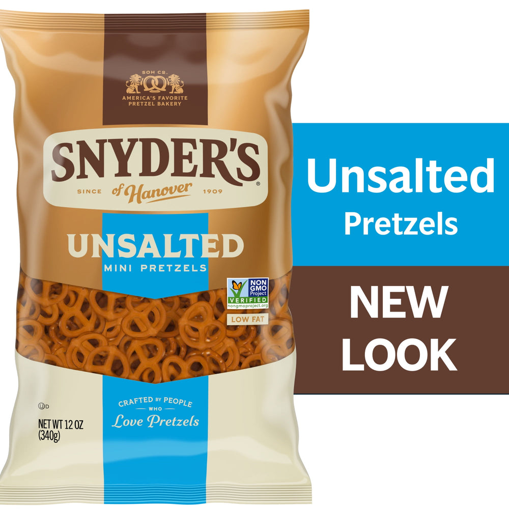 Snyder's of Hanover Unsalted Mini · Pretzels · 340 g · bolsa