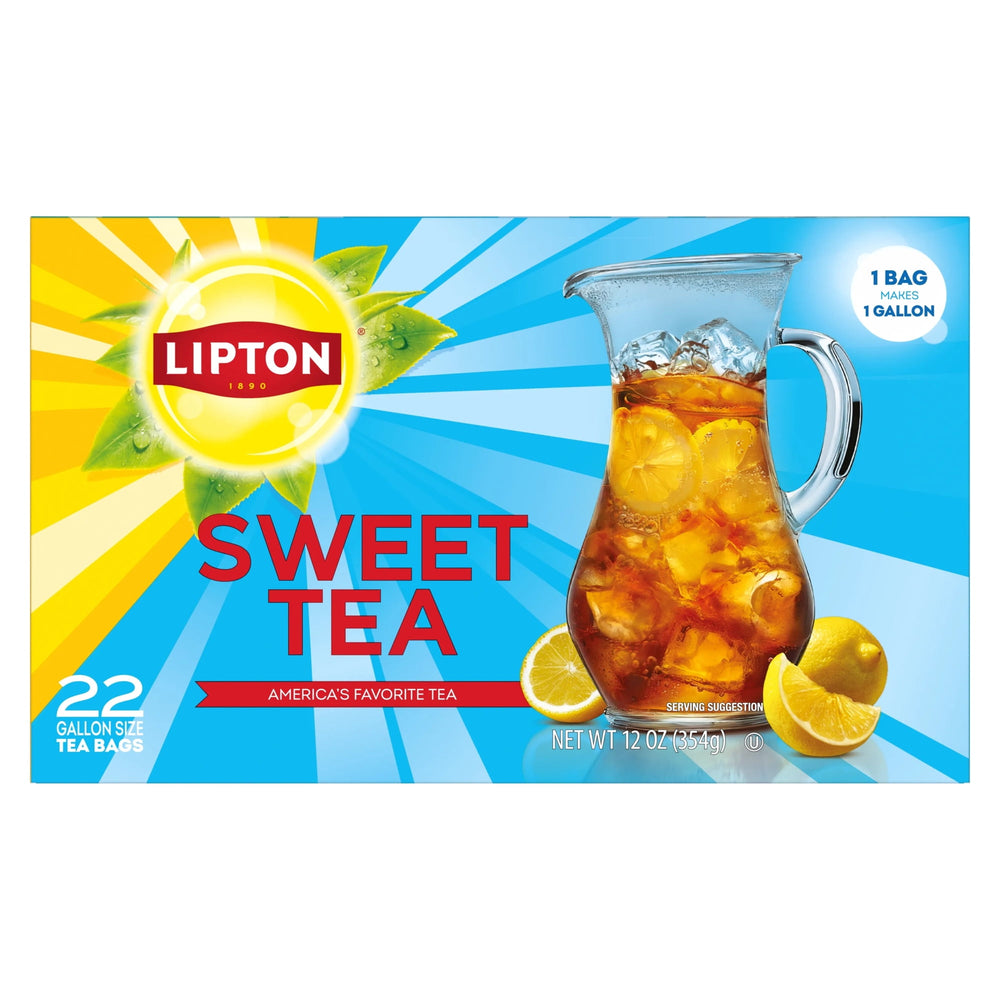 Lipton Iced Southern Sweet Black Tea Bags Gallon · Té · 22 pzas