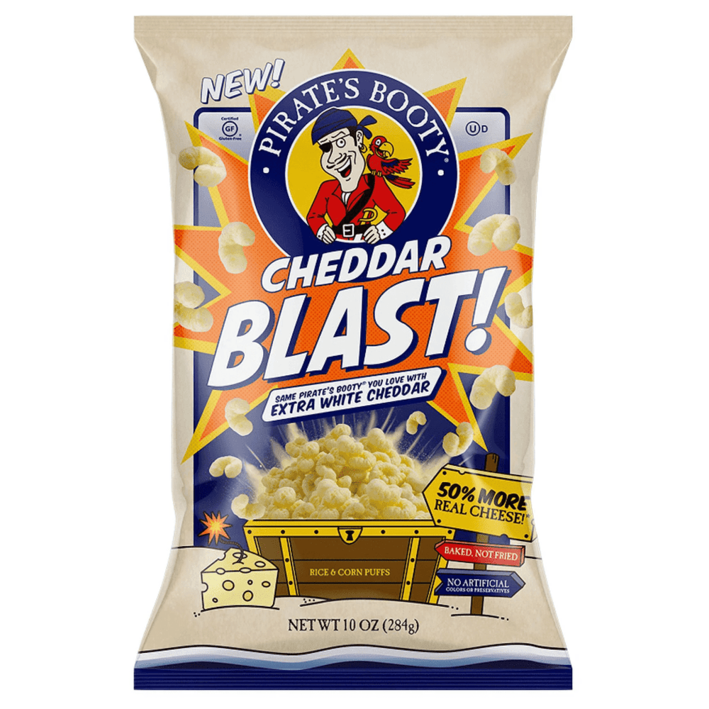 Pirate's Booty Cheddar Blast Puffs Extra Cheesy Aged · Frituras · 283 g · bolsa