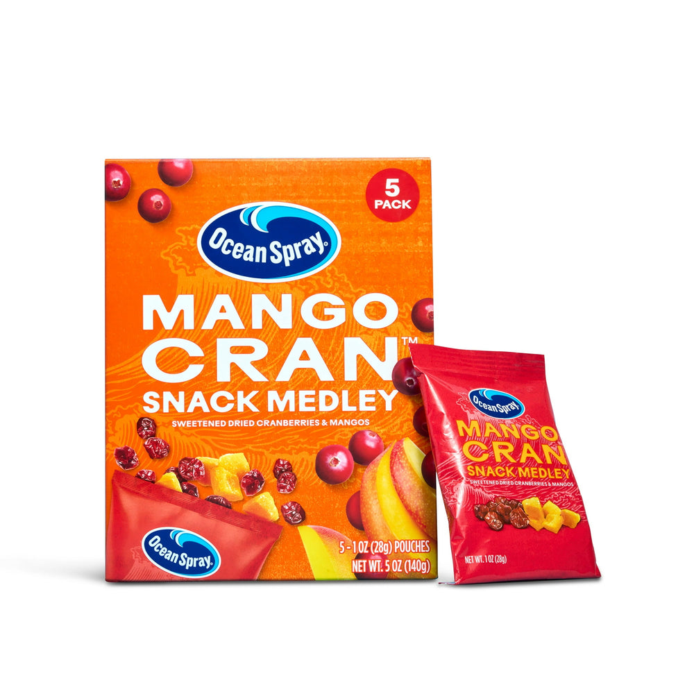 Ocean Spray® Mango Cran™ Medley Cranberry and Mango Dried · Gomitas · 5 pzas de 28 g