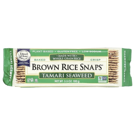 Edward And Sons Brown Rice Snaps - Tamari Seaweed · Galletas saladas · 99 g