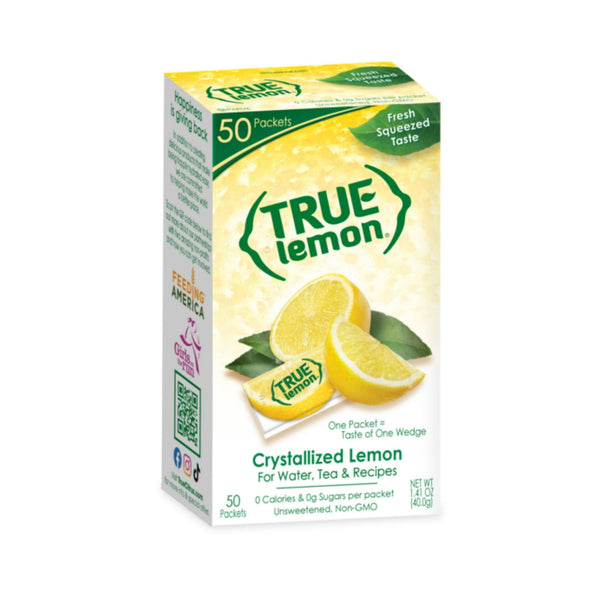 True Lemon Crystallized Powder 0 Calorie Lemon · Polvo para agua · 50 pzas de 40 g