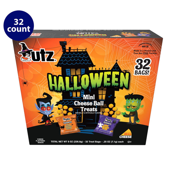 Utz Halloween Mini Cheeseball · Caramelos · 32 pzas de 7 g
