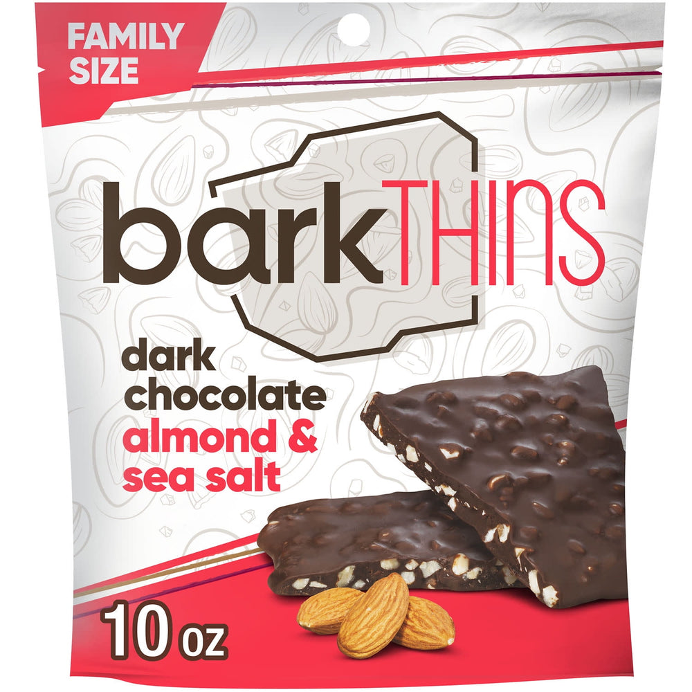 Barkthins Dark Chocolate Almond and Sea Salt Snacking · Caramelos · 283 g · bolsa