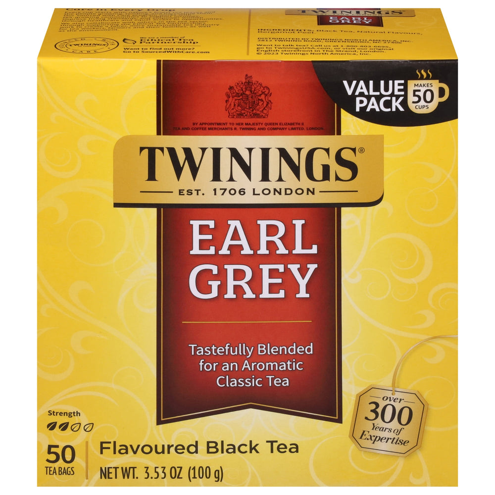 Twinings Earl Grey Black Tea Bags with Citrus & Bergamot · Té · 50 pzas