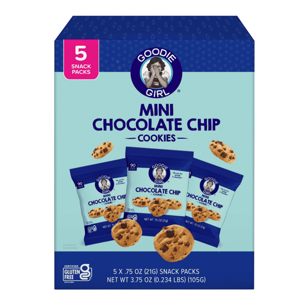 Goodie Girl Chocolate Chip Mini sin gluten · Galletas · 5 pzas de 21 g