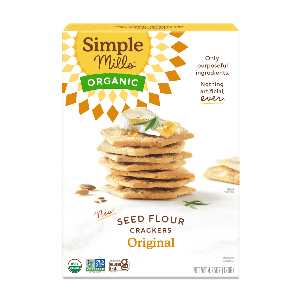 Simple Mills Organic Seed Flour Original Sea Salt Gluten-Free · Galletas saladas · 120 g