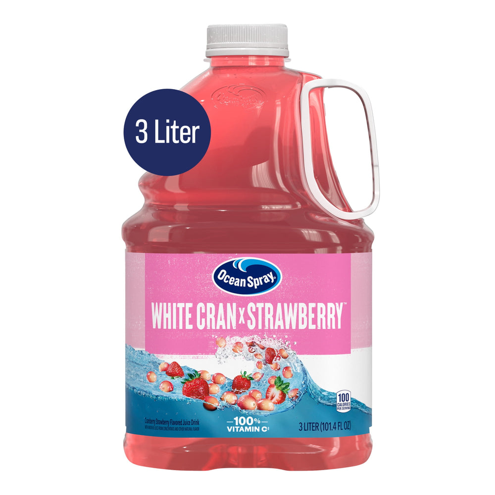 Ocean Spray White Cran-Strawberry · Bebida de arándano blanco y fresa · 3000 ml