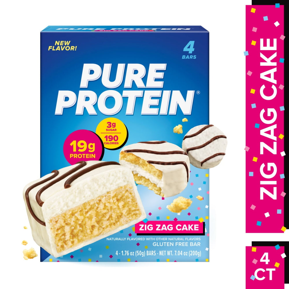 Pure Protein Zig Zag Cake · Barra de proteína · 4 pzas de 50 g