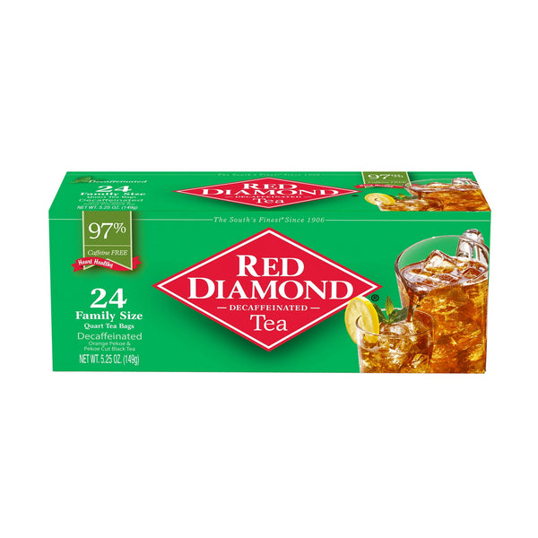 Red Diamond Pekoe and Orange Pekoe Decaf Tea · Té · 24 pzas · tamaño familiar