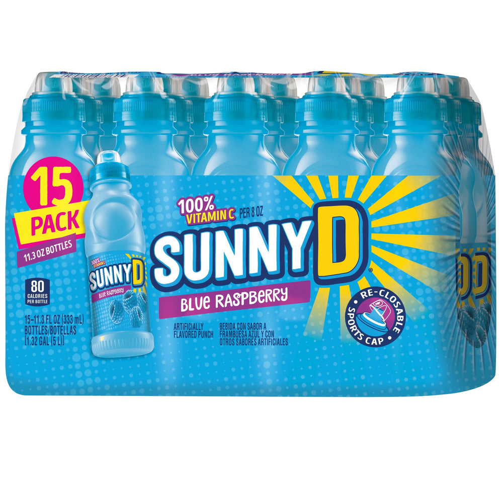 SUNNYD Blue Raspberry · Bebida · 15 pzas · 334 ml