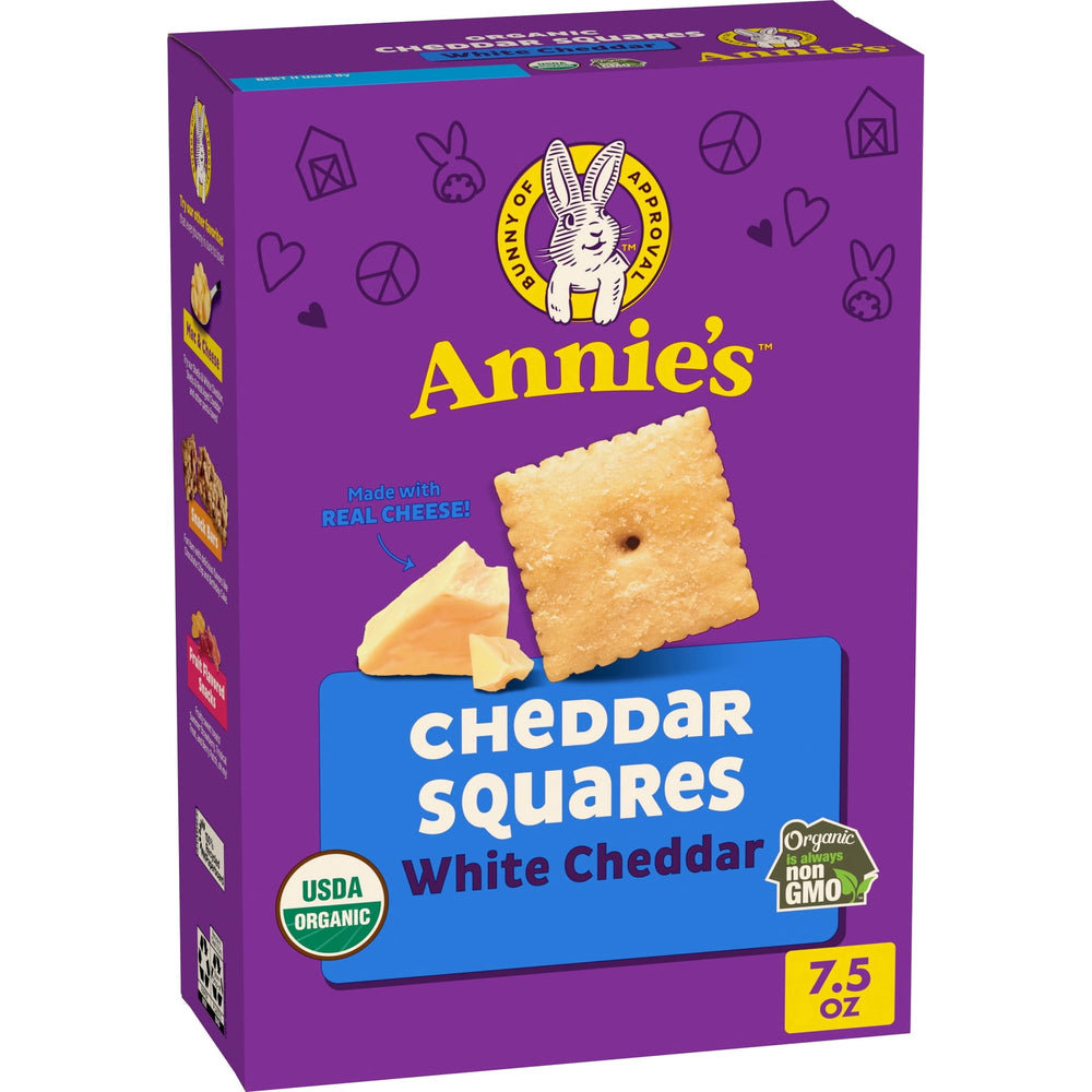 Annie's Organic White Cheddar Squares · Galletas saladas · 213 g