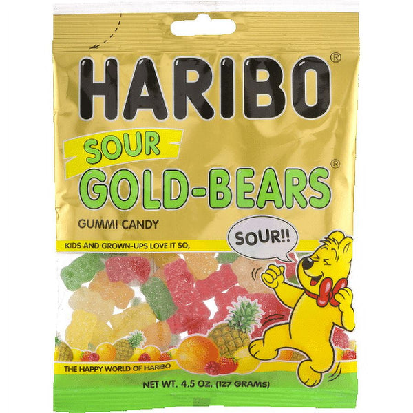 Haribo Sour Gold Bears Gummi · Gomitas · 128 g