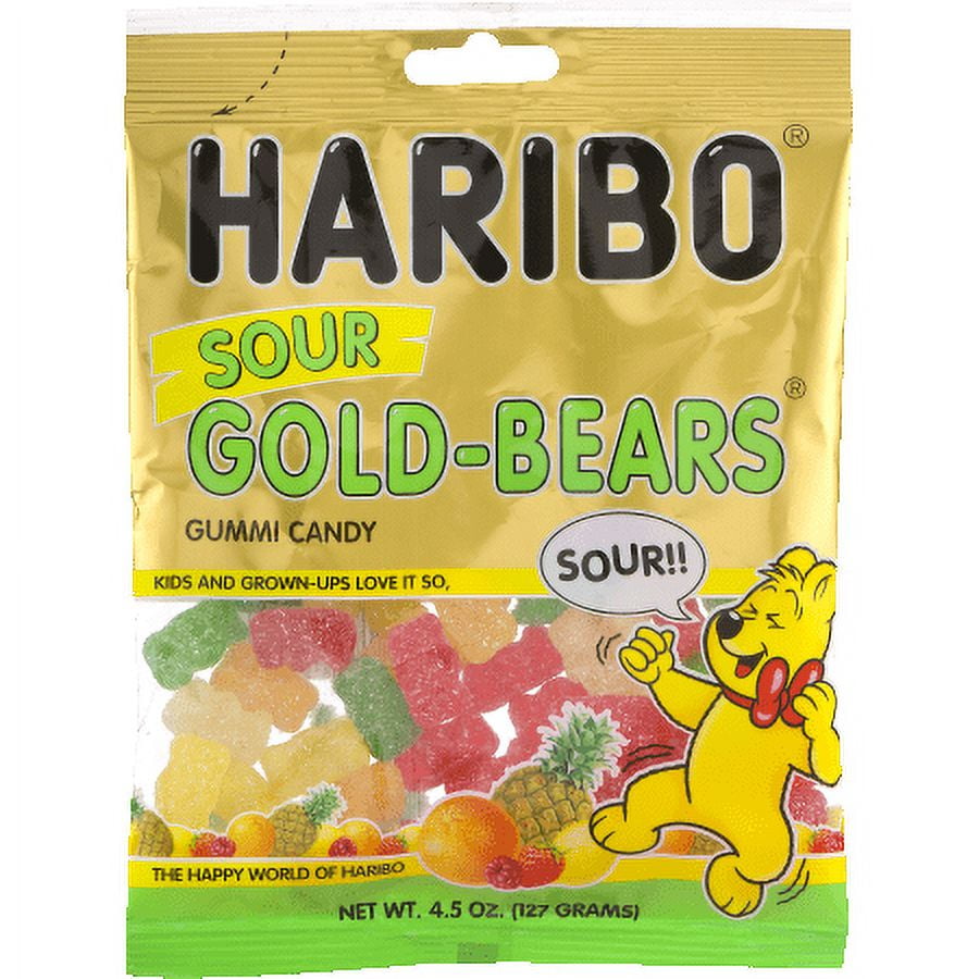 Haribo Sour Gold Bears Gummi · Gomitas · 128 g