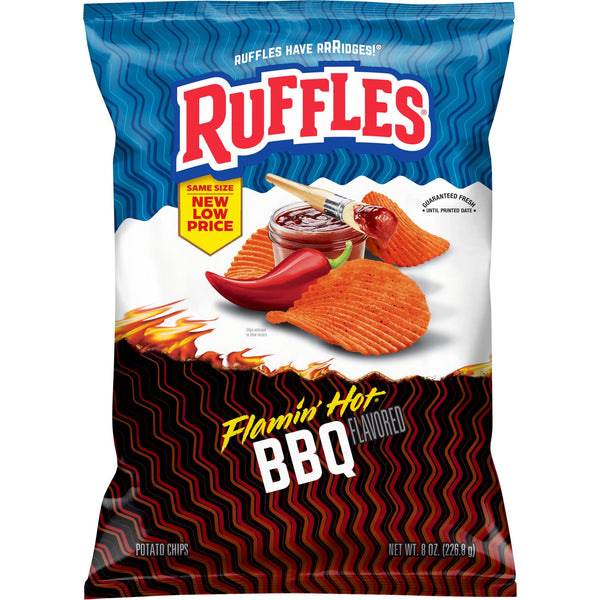Ruffles Flamin' Hot BBQ Potato · Papas · 227 g · bolsa