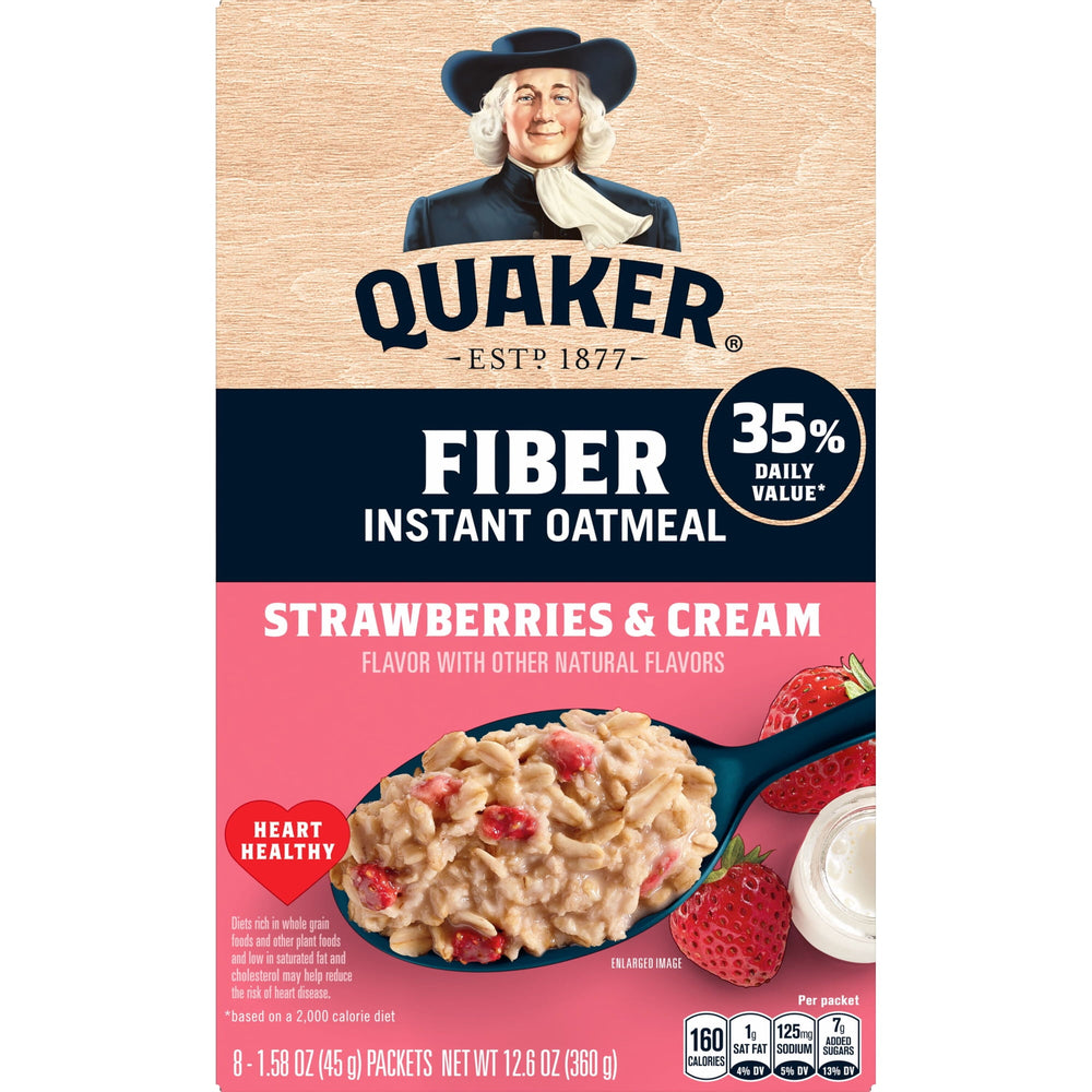 Quaker Fiber Strawberries & Cream · Cereal · 8 pzas de 357 g