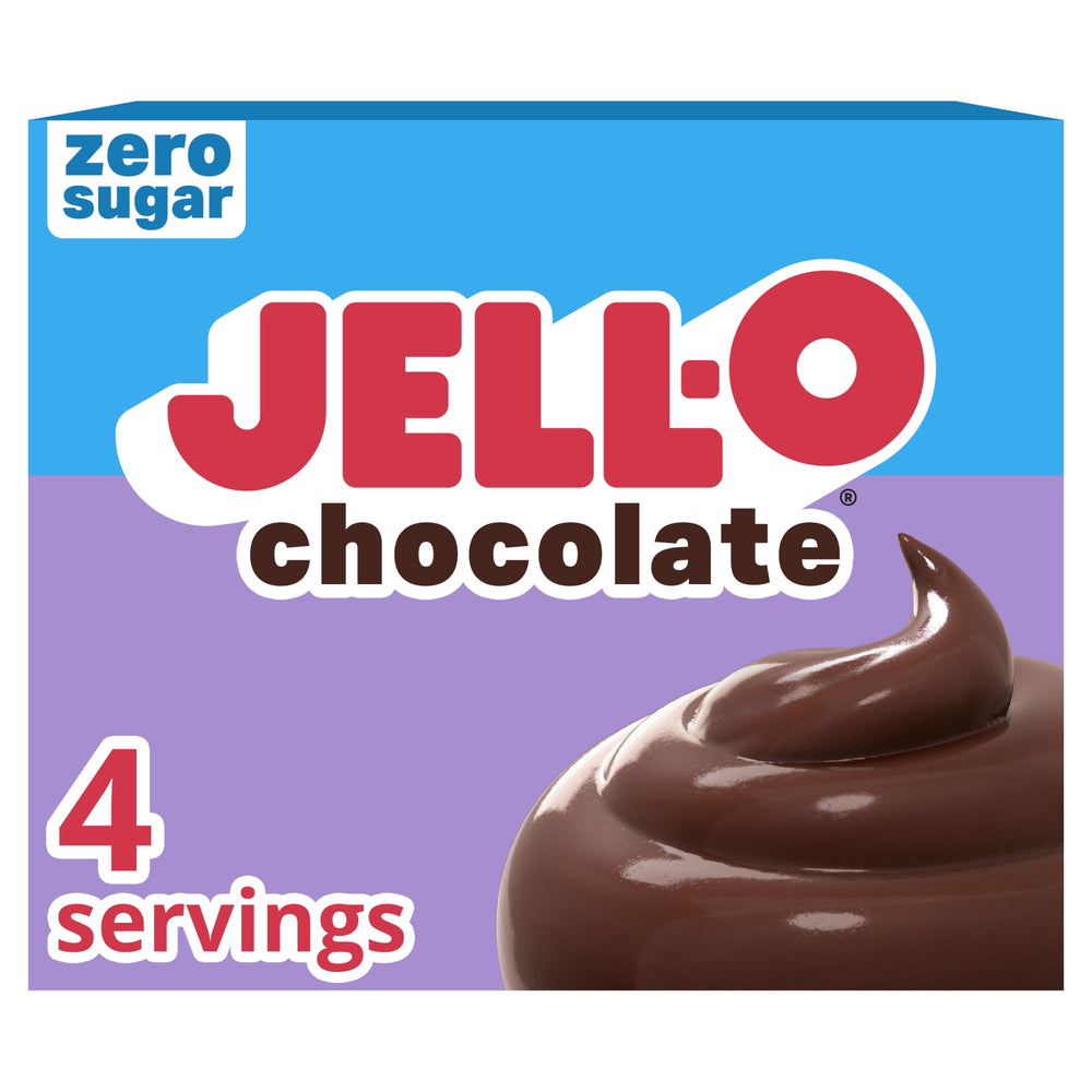 Jell-O Chocolate Instant Reduced Calorie Pudding & Pie Zero Sugar · Caramelos · 40 g · caja