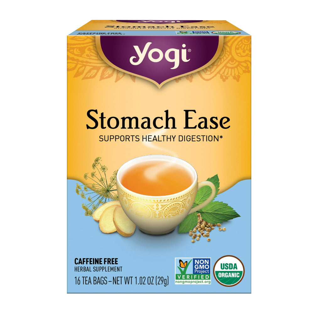 Yogi Tea Stomach Ease Caffeine-Free Organic Herbal Tea · Té · 16 pzas