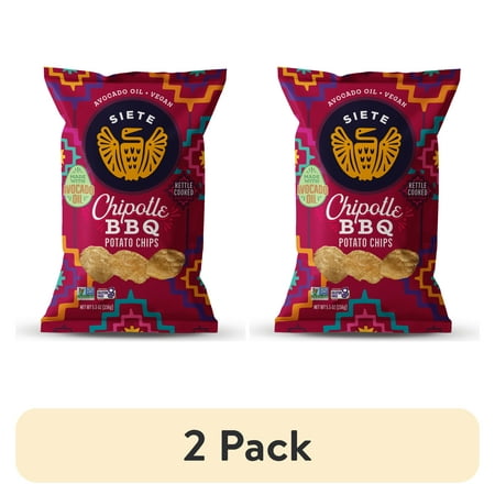Siete Family Foods Kettle Cooked Chipotle Barbeque · Papas · 2 pack de 156 g