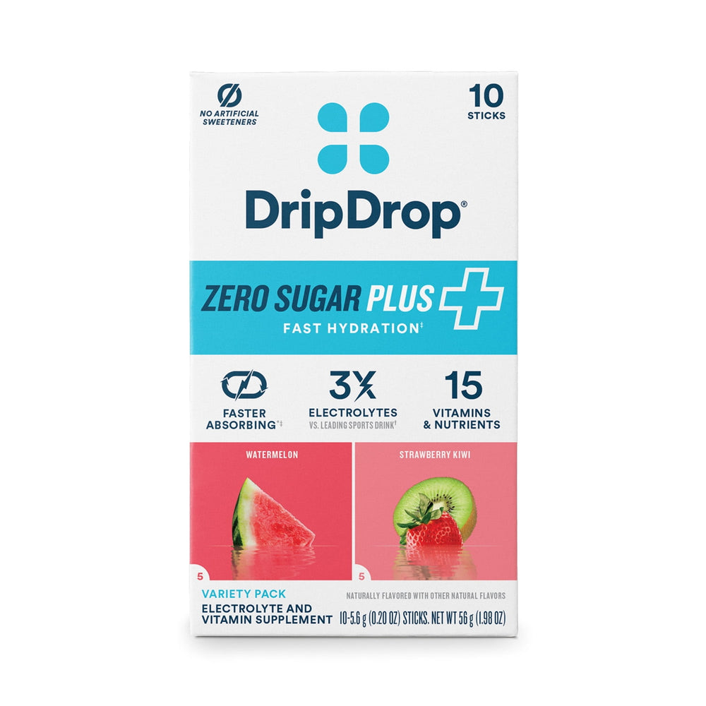DripDrop Zero Sugar Fast Hydration - Watermelon and Strawberry Kiwi · Polvo para agua · 10 pzas