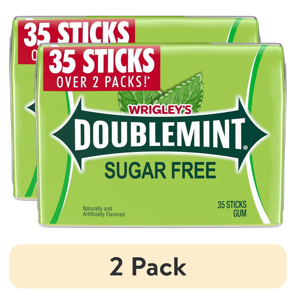 Wrigley's Doublemint Mint - 35 Stick Sugar Free · Chicles y mentas · 2 pack
