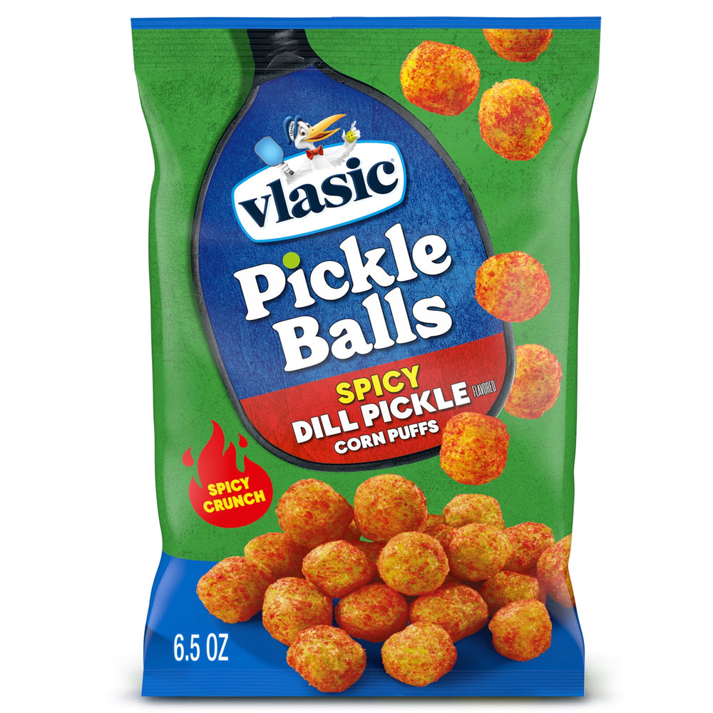 Vlasic Pickle Balls Spicy Dill Pickle Corn Puffs · Frituras · 184 g
