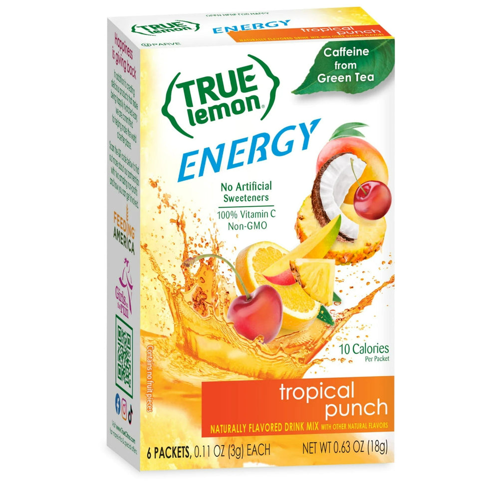 True Lemon Tropical Punch Mix Powder Low Sugar · Polvo para agua · 6 pzas