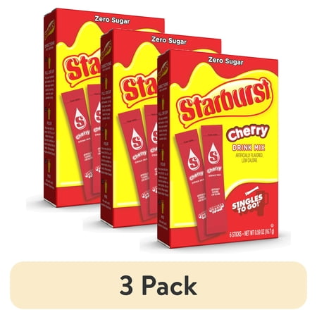 Starburst Cherry Zero Sugar · Polvo para agua · 3 pack