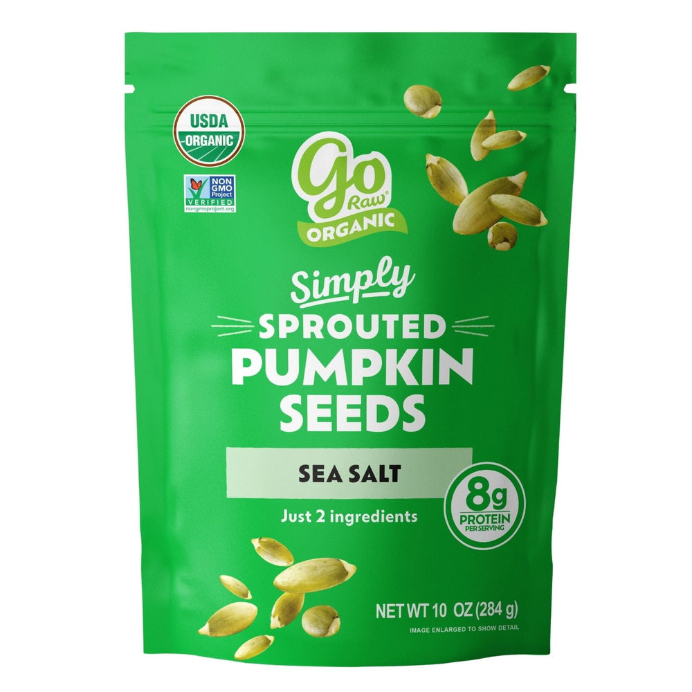 Go Raw Organic Sprouted Pumpkin Seeds Sea Salt · Nueces · 8 g · bolsa