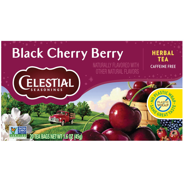 Celestial Seasonings Black Cherry Berry Herbal Tea Bags · Salsa y sazonador · 20 pzas