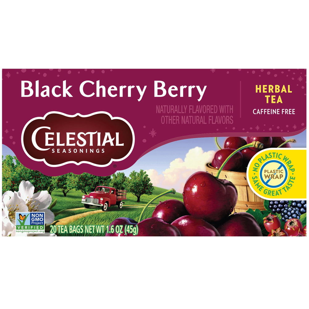 Celestial Seasonings Black Cherry Berry Herbal Tea Bags ( · Salsa y sazonador · 20 pzas