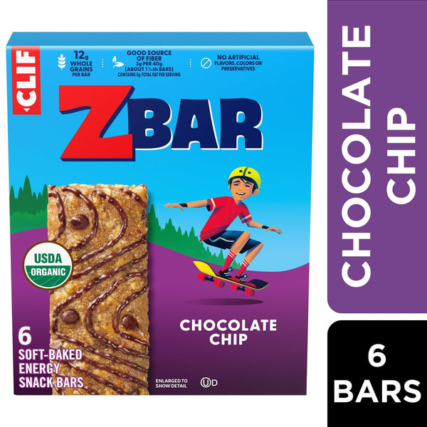 Zbar Chocolate Chip Soft- Energy Organic · Barras · 6 pzas