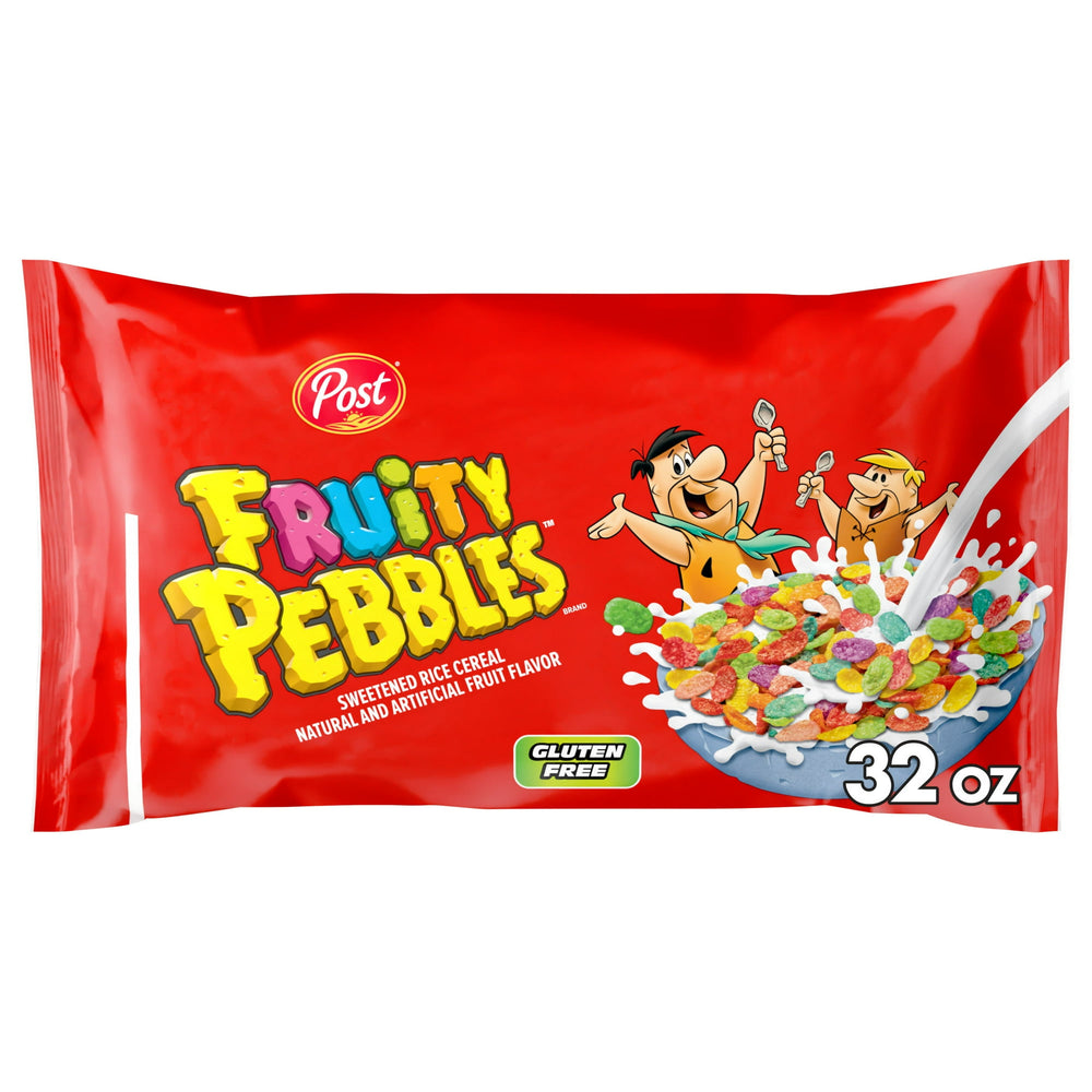 Post Fruity PEBBLES Sweetened Rice sin gluten · Cereal · 907 g · bolsa