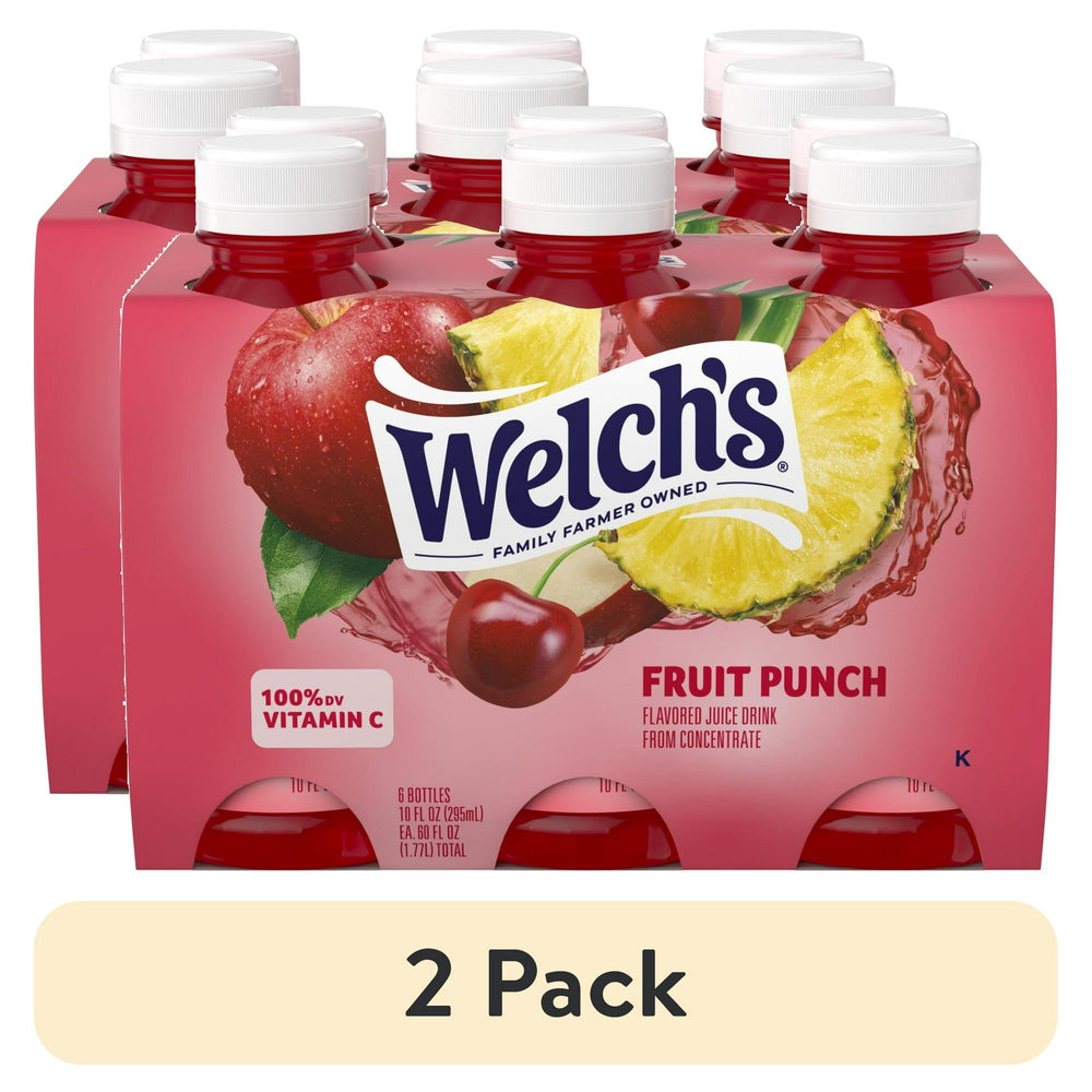 Welch's Fruit Punch · Bebida · 2 botellas de 296 ml