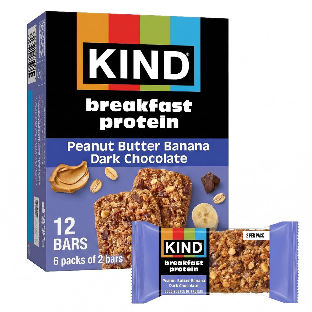 KIND Breakfast Peanut Butter Banana Dark Chocolate Protein · Barra · 6 pzas de 50 g