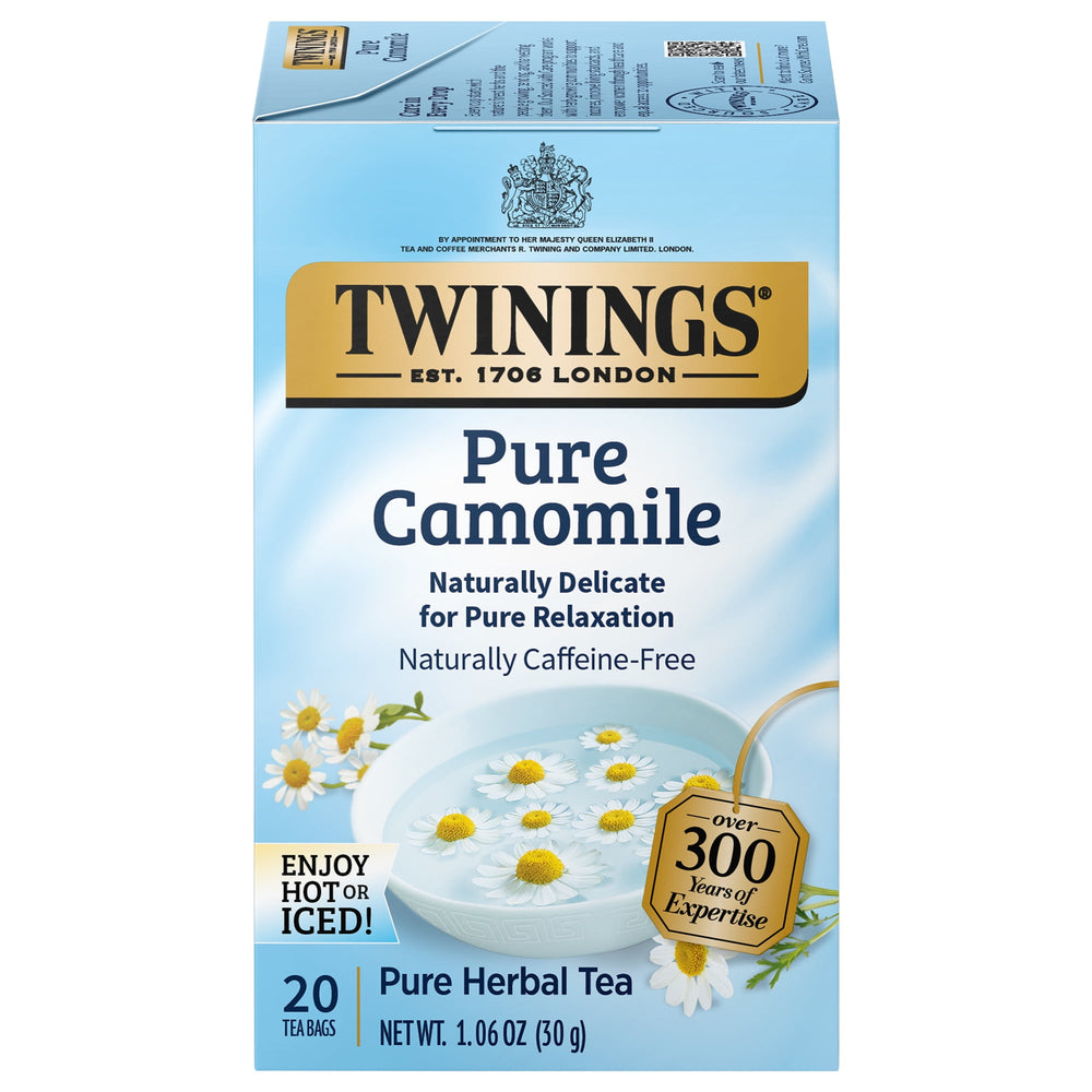 Twinings Pure Camomile Herbal Tea Bags Naturally Caffeine Free · Té · 20 pzas