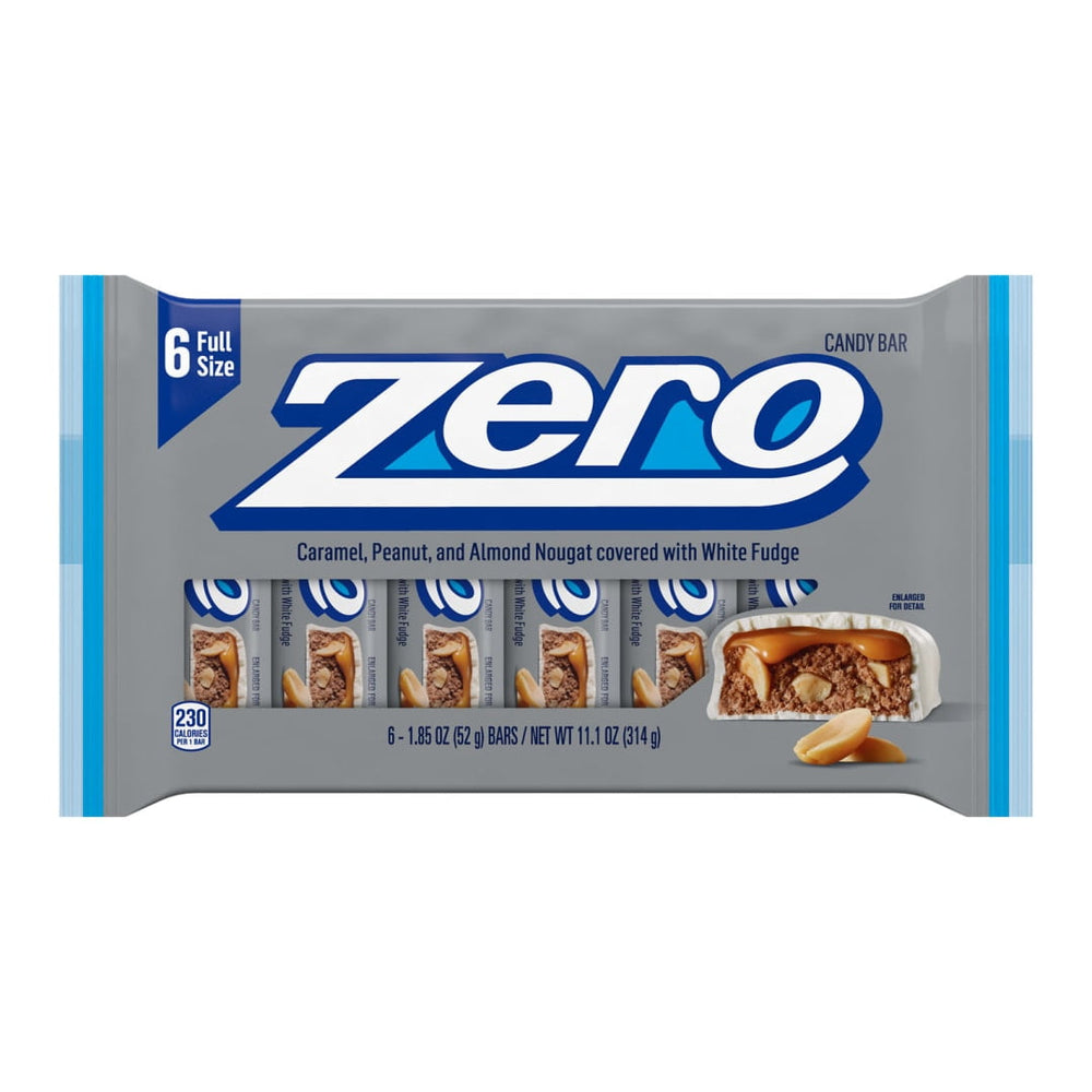 Zero White Fudge Caramel · Nueces · 6 pzas de 52 g