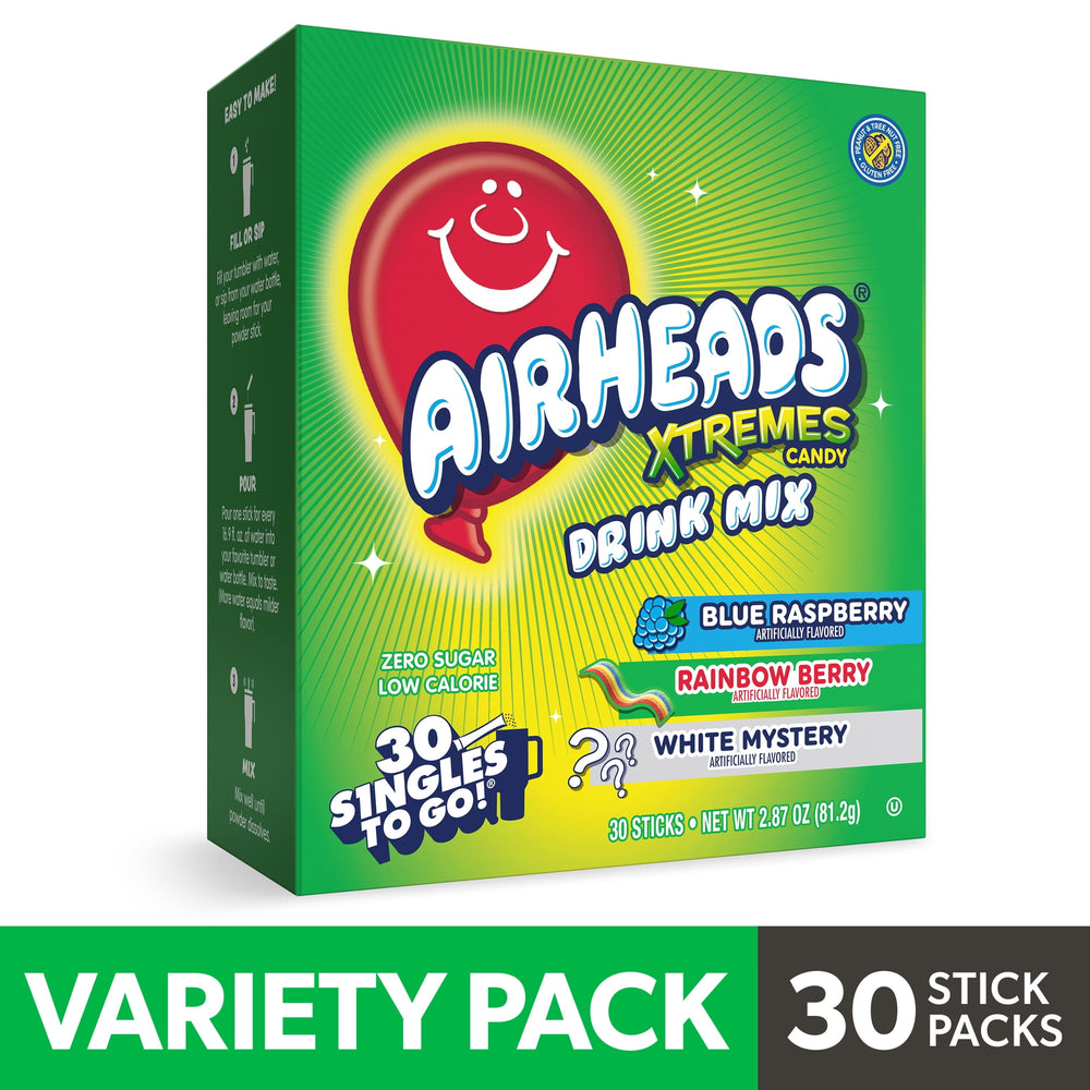 Airheads Extremes Variety · Polvo para agua · 30 pzas