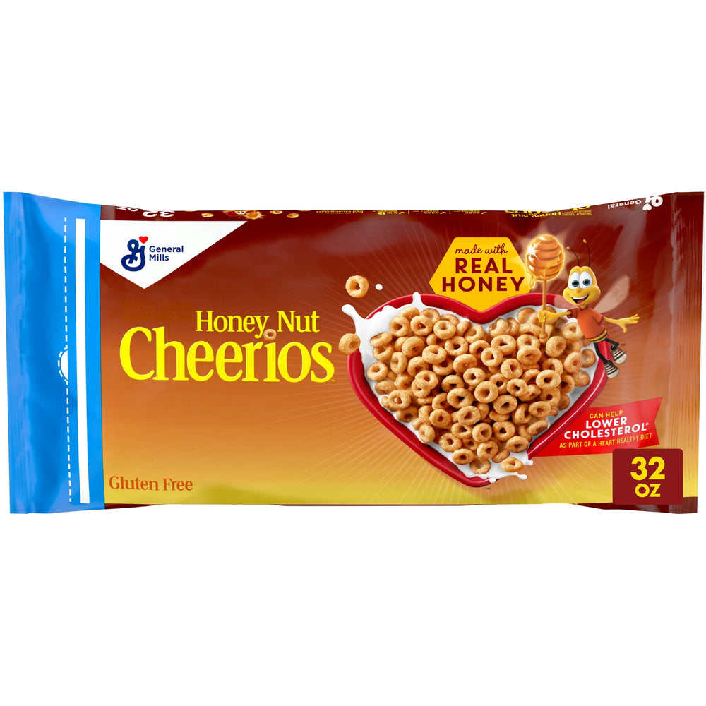 Honey Nut Cheerios Heart Healthy sin gluten · Cereal · 907 g · bolsa