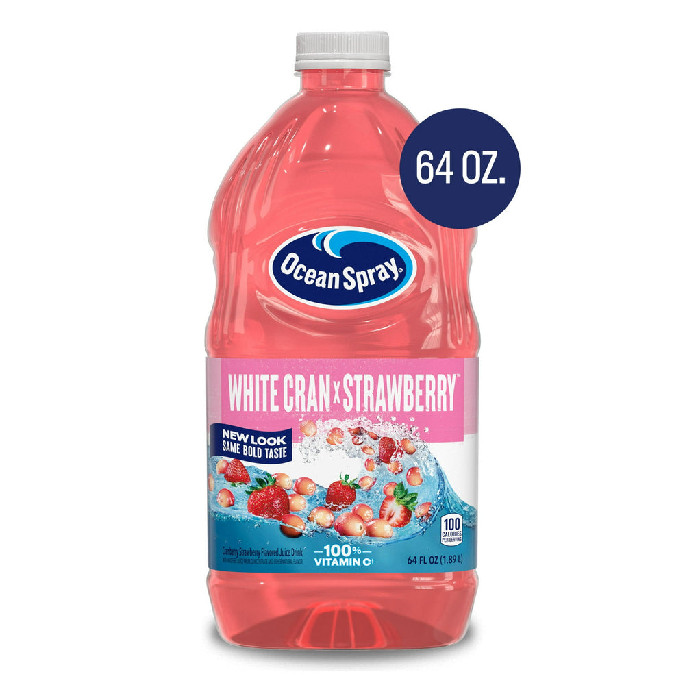 Ocean Spray White Cran-Strawberry · Bebida de arándano blanco y fresa · 1893 ml