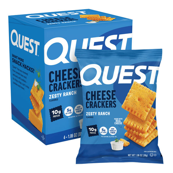 Quest Protein Crackers Zesty Ranch · Galletas saladas · 4 pzas