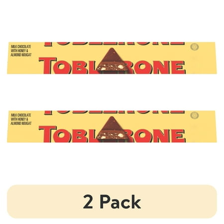 TOBLERONE Milk Chocolate Bar with Honey and Almond Nougat · Caramelos · 2 pack de 100 g