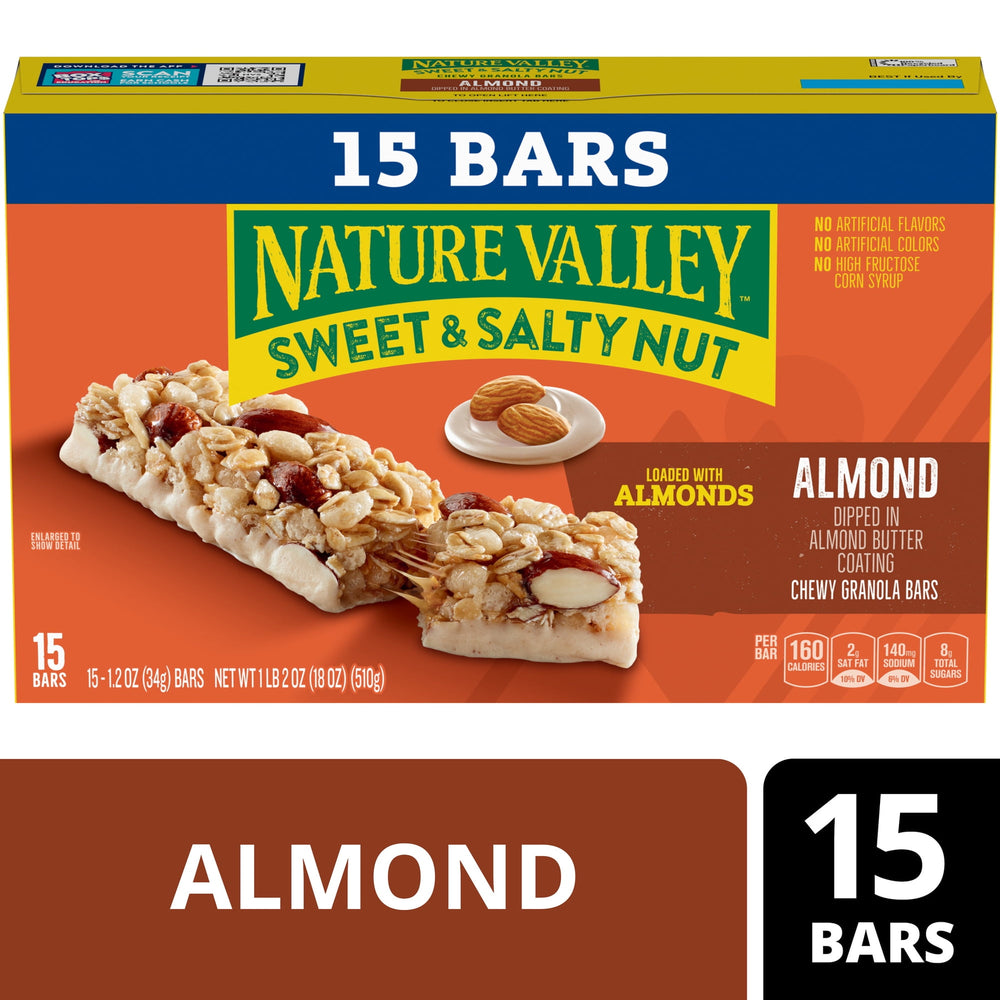 Nature Valley Sweet and Salty Nut Almond · Barras · 15 barras · 510 g